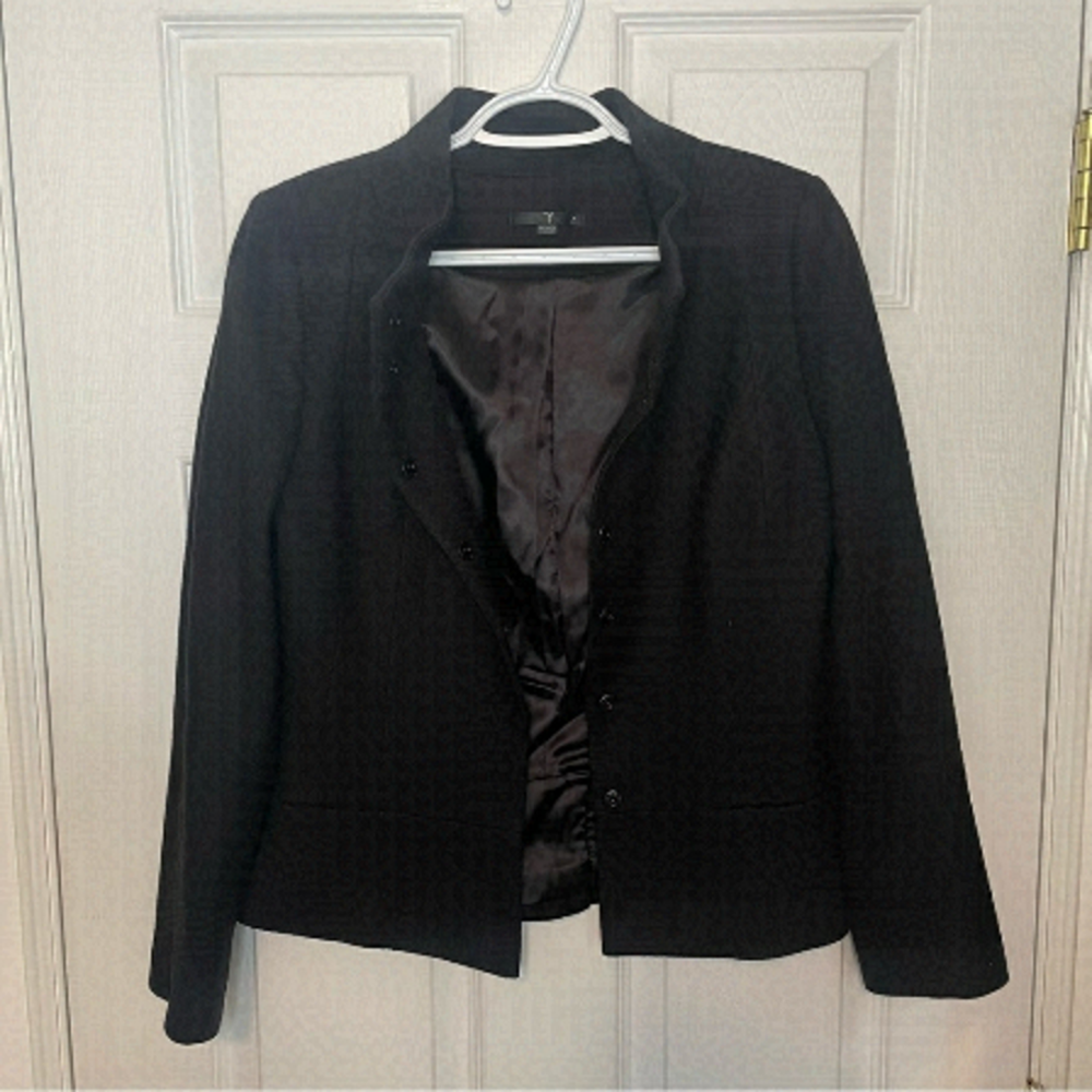 TEENFLO 100% Wool Black Cropped Classic Jacket Coat 4 made in Canada